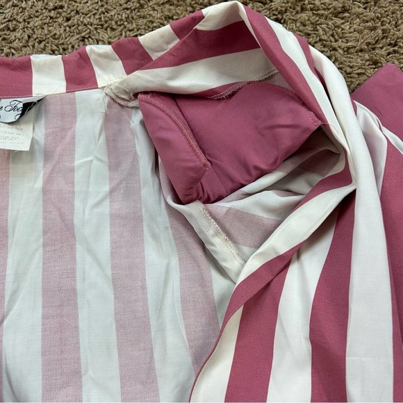 Vintage Enfocus Studio Pink and White Striped Jumpsuit Set With Blazer - Picture 11 of 11